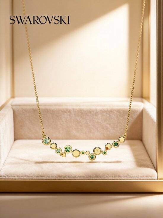 Constella necklace, Mixed cuts, Clasp, White, Rhodium plated  Swarovski Constella necklace, the choice for high-end gifts